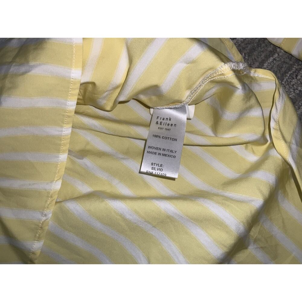 Frank & Eileen Silvio Button-Up Shirt yellow stripe size XS cotton - Picture 5 of 6